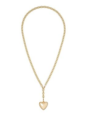 Roxanne Assulin The Mini Puffy Heart Charm Necklace Gold